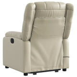 Fauteuil inclinable de massage électrique crème similicuir