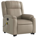 Fauteuil inclinable de massage électrique cappuccino similicuir