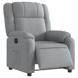 Fauteuil inclinable électrique Gris clair Tissu