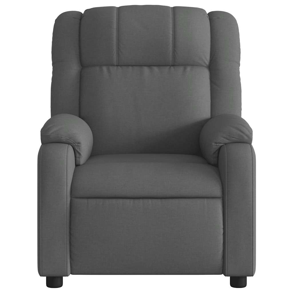 Fauteuil inclinable électrique Gris foncé Tissu