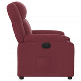 Fauteuil inclinable électrique Rouge bordeaux Tissu