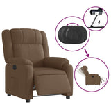 Fauteuil inclinable électrique Marron Tissu