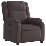 Fauteuil inclinable électrique Marron foncé Tissu