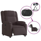 Fauteuil inclinable électrique Marron foncé Tissu