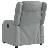 Fauteuil de massage inclinable électrique gris clair tissu