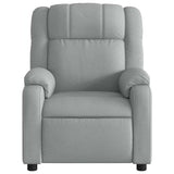 Fauteuil de massage inclinable électrique gris clair tissu