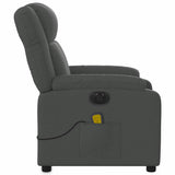 Fauteuil inclinable de massage électrique gris foncé tissu