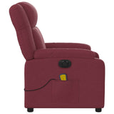Fauteuil de massage inclinable électrique Rouge bordeaux Tissu