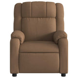 Fauteuil inclinable de massage électrique marron tissu
