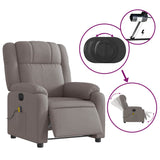 Fauteuil de massage inclinable électrique Taupe Tissu