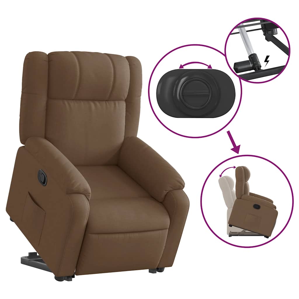 Fauteuil inclinable Marron Tissu