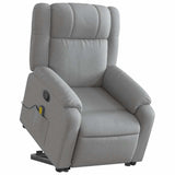 Fauteuil de massage inclinable Gris clair Tissu