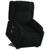 Fauteuil de massage inclinable Noir Tissu