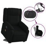 Fauteuil de massage inclinable Noir Tissu