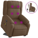 Fauteuil de massage inclinable Marron Tissu
