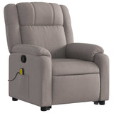 Fauteuil inclinable de massage Taupe Tissu