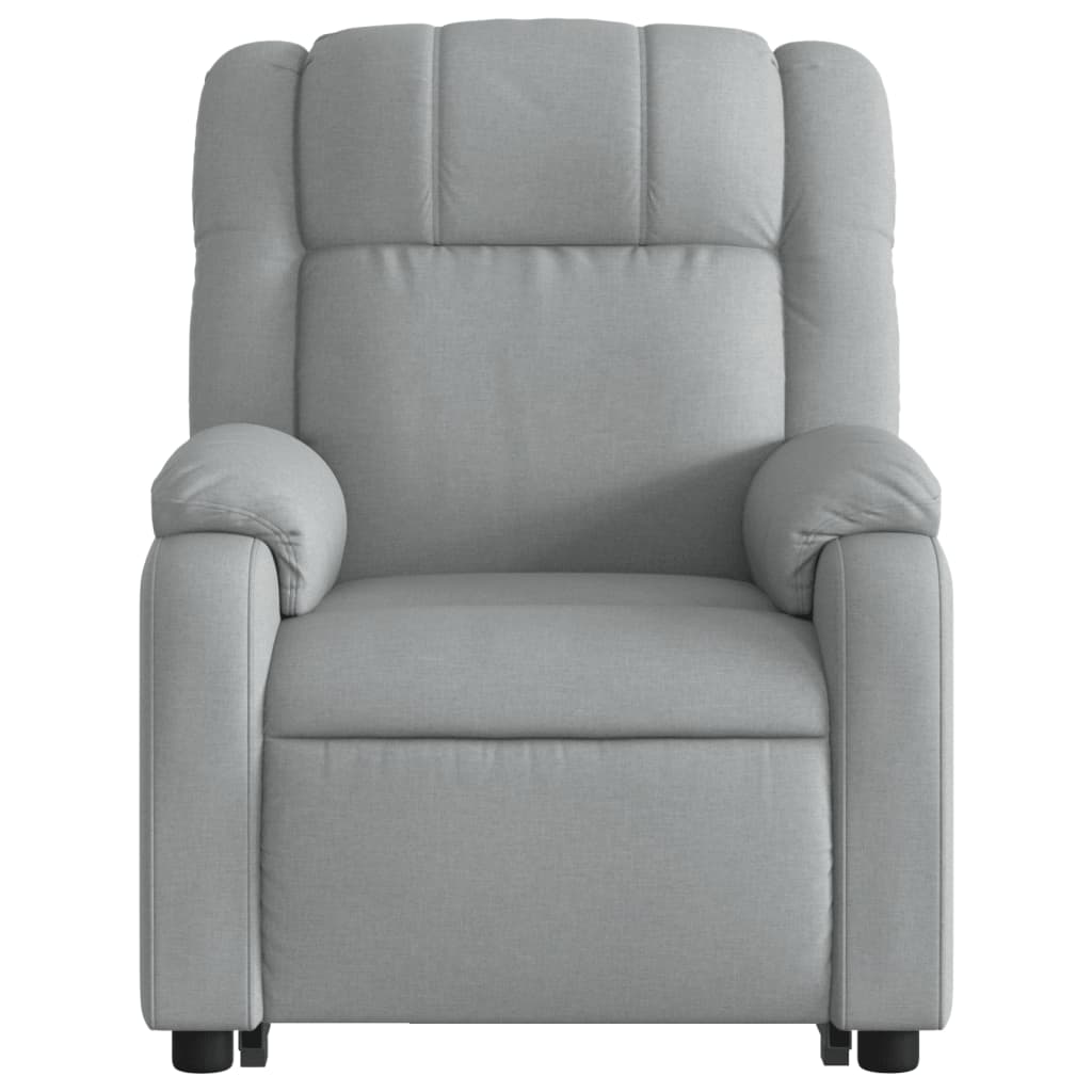 Fauteuil inclinable électrique gris clair tissu