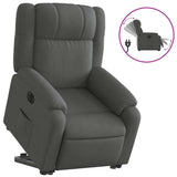 Fauteuil inclinable électrique gris foncé tissu