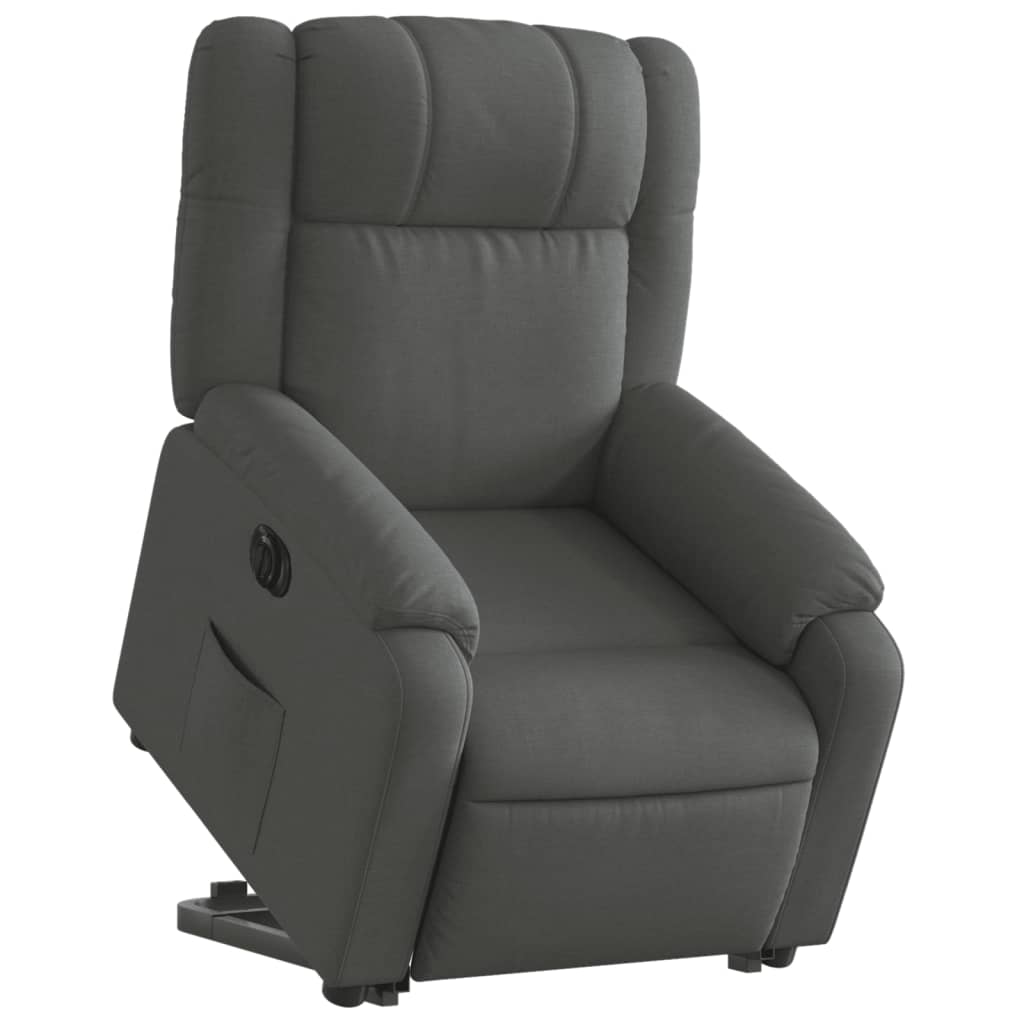Fauteuil inclinable électrique gris foncé tissu