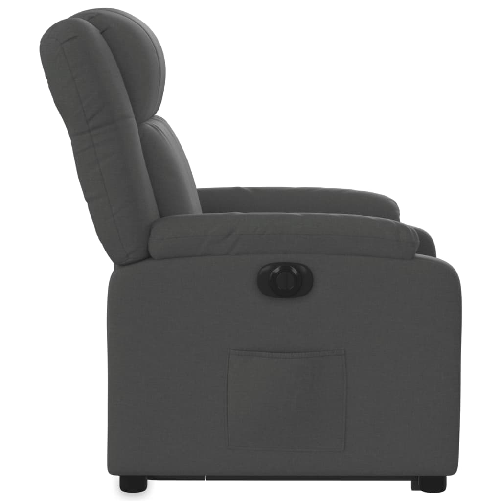 Fauteuil inclinable électrique gris foncé tissu