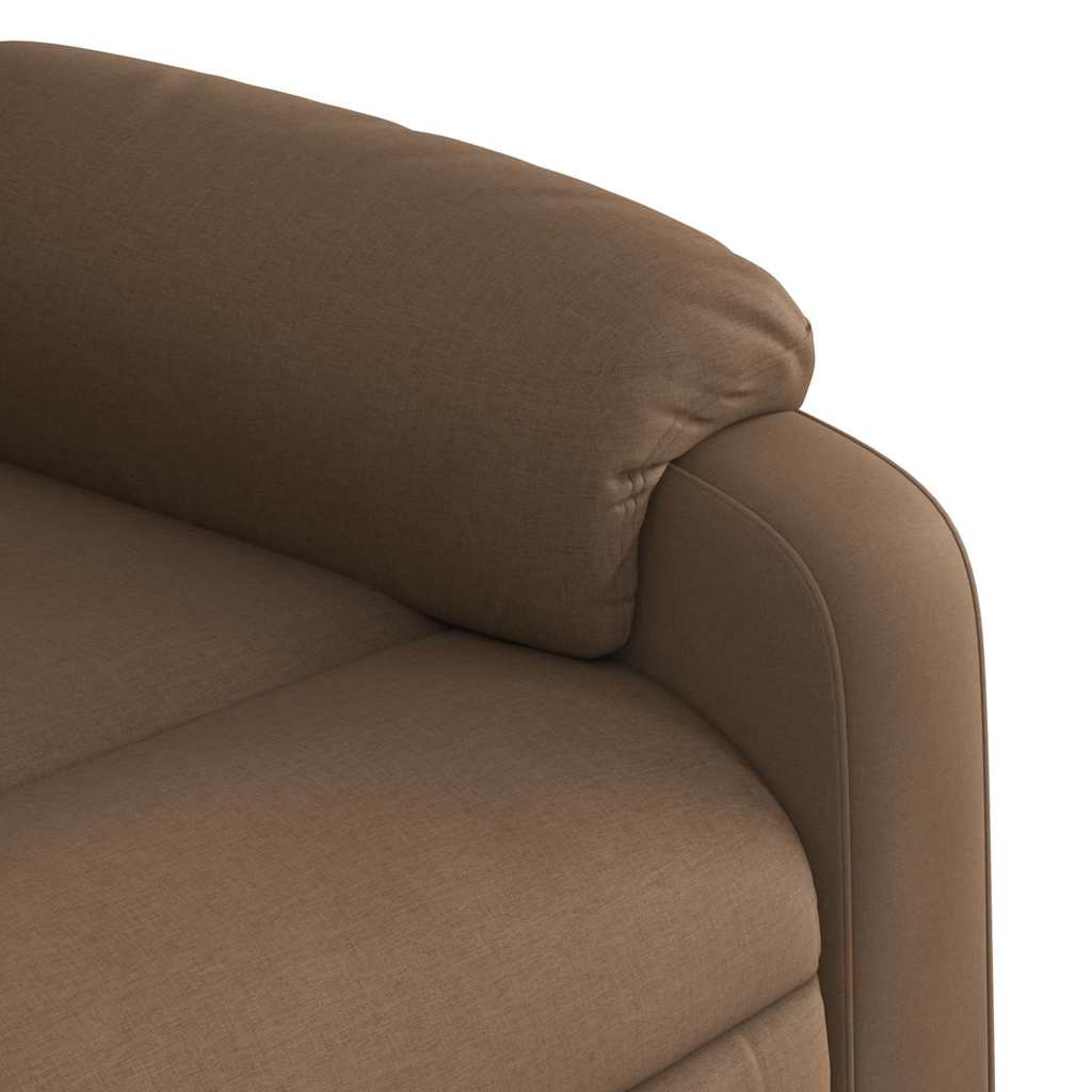 Fauteuil inclinable électrique marron tissu