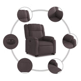 Fauteuil inclinable électrique marron foncé tissu