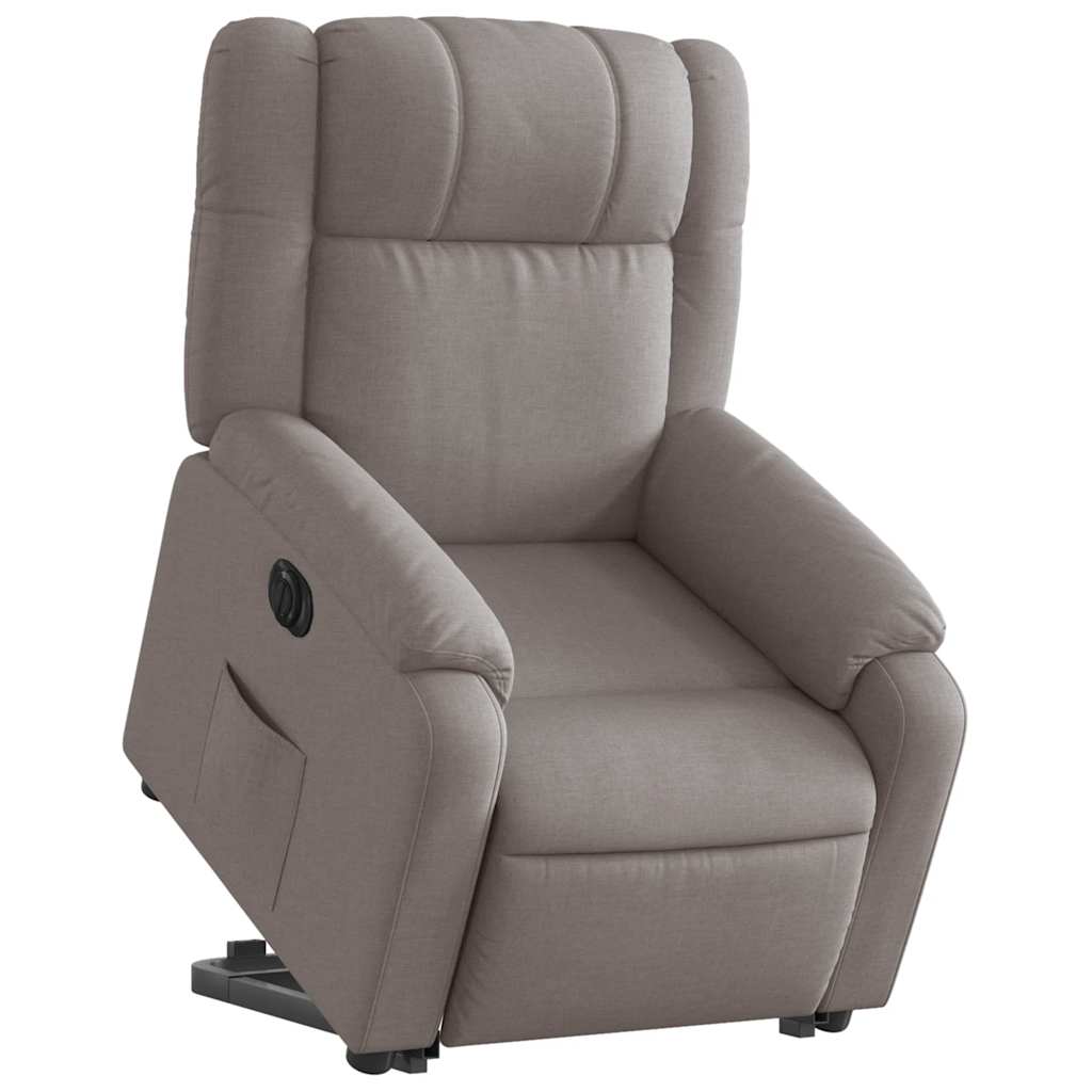 Fauteuil inclinable électrique taupe tissu