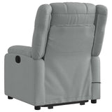 Fauteuil inclinable de massage électrique Gris clair Tissu