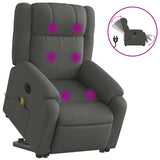 Fauteuil inclinable de massage électrique Gris foncé Tissu