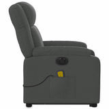 Fauteuil inclinable de massage électrique Gris foncé Tissu
