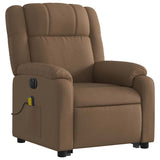 Fauteuil inclinable de massage électrique Marron Tissu