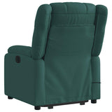 Fauteuil inclinable de massage électrique Vert foncé Tissu