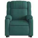 Fauteuil inclinable de massage électrique Vert foncé Tissu