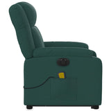 Fauteuil inclinable de massage électrique Vert foncé Tissu