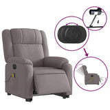 Fauteuil inclinable de massage électrique Taupe Tissu