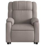Fauteuil inclinable de massage électrique Taupe Tissu