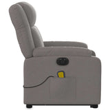 Fauteuil inclinable de massage électrique Taupe Tissu