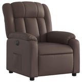 Fauteuil inclinable électrique Marron Similicuir