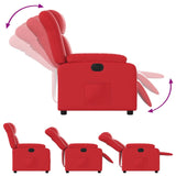 Fauteuil inclinable électrique Rouge Similicuir