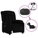 Fauteuil de massage inclinable électrique noir similicuir