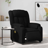 Fauteuil de massage inclinable électrique noir similicuir