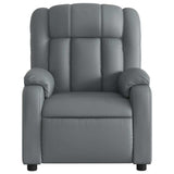 Fauteuil de massage inclinable électrique gris similicuir