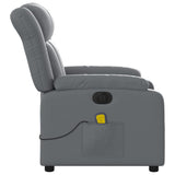 Fauteuil de massage inclinable électrique gris similicuir