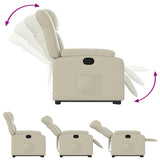 Fauteuil inclinable Crème Similicuir