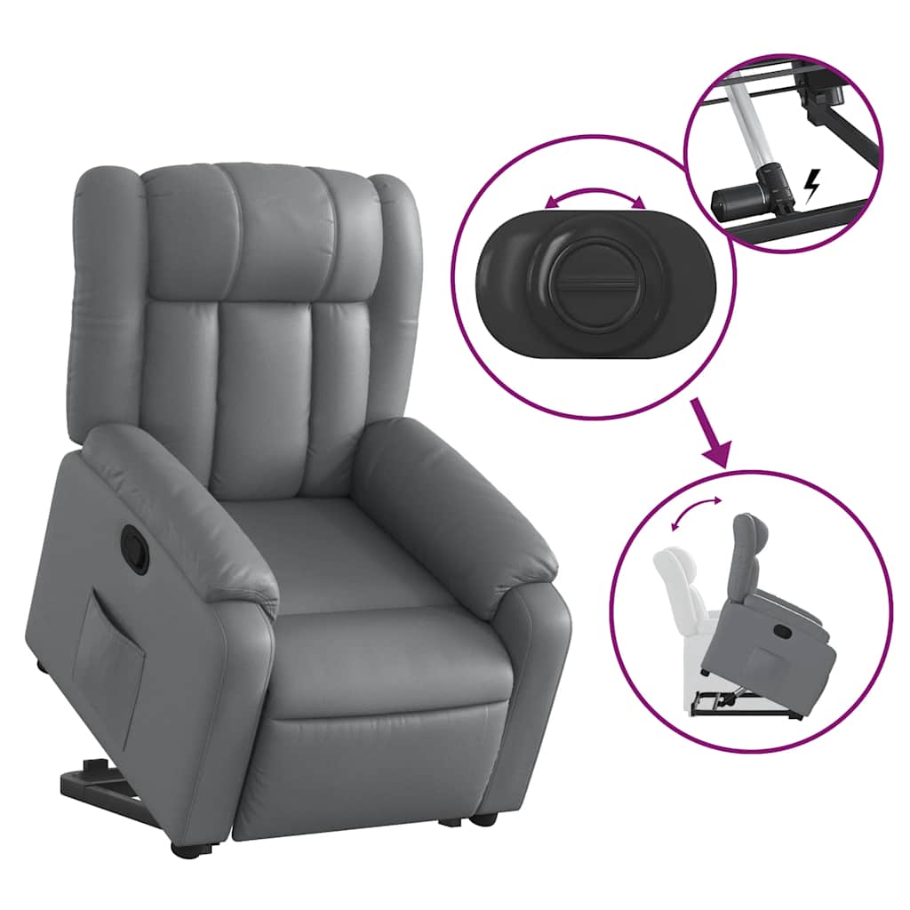 Fauteuil inclinable Gris Similicuir