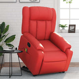 Fauteuil inclinable de massage Rouge Similicuir