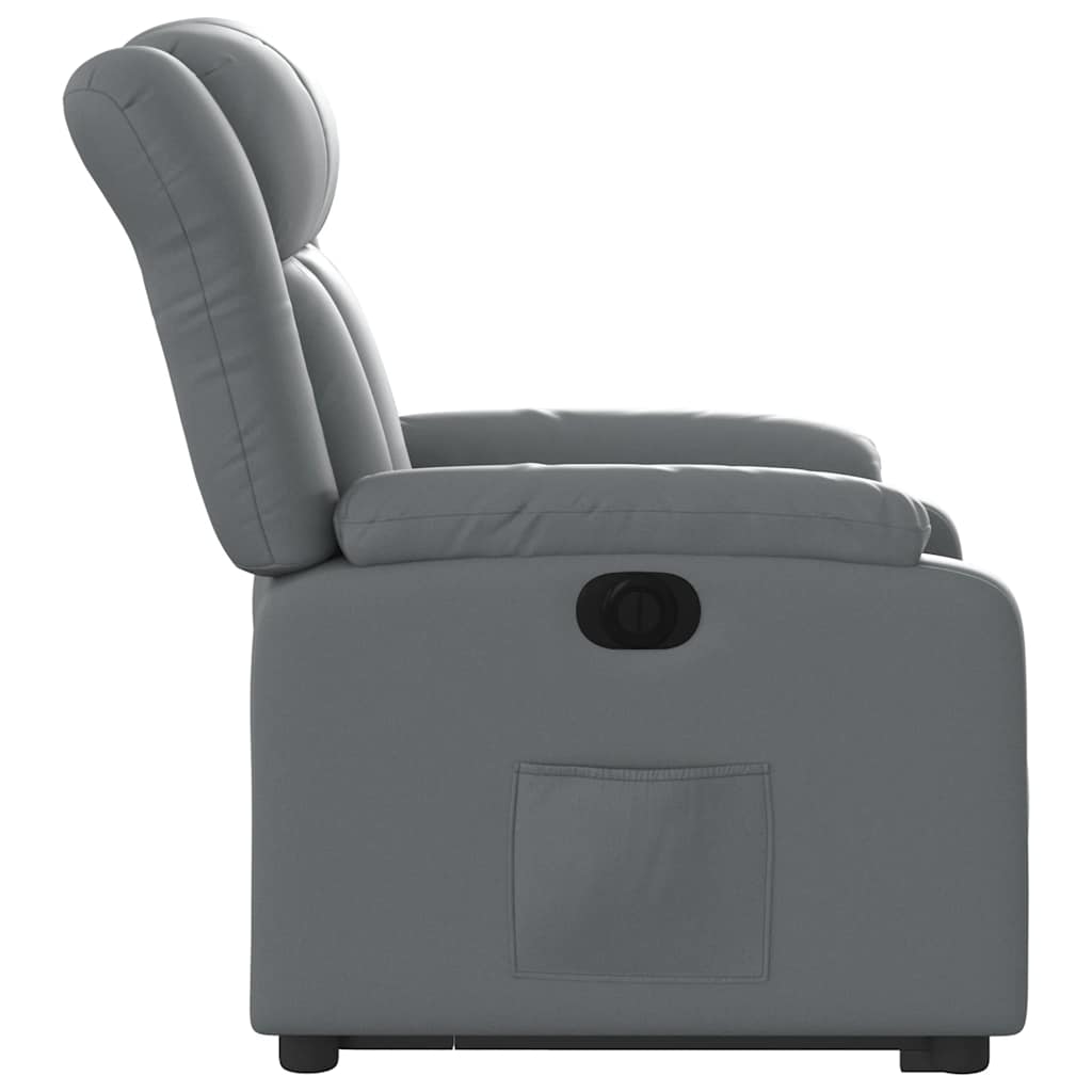 Fauteuil inclinable électrique gris similicuir