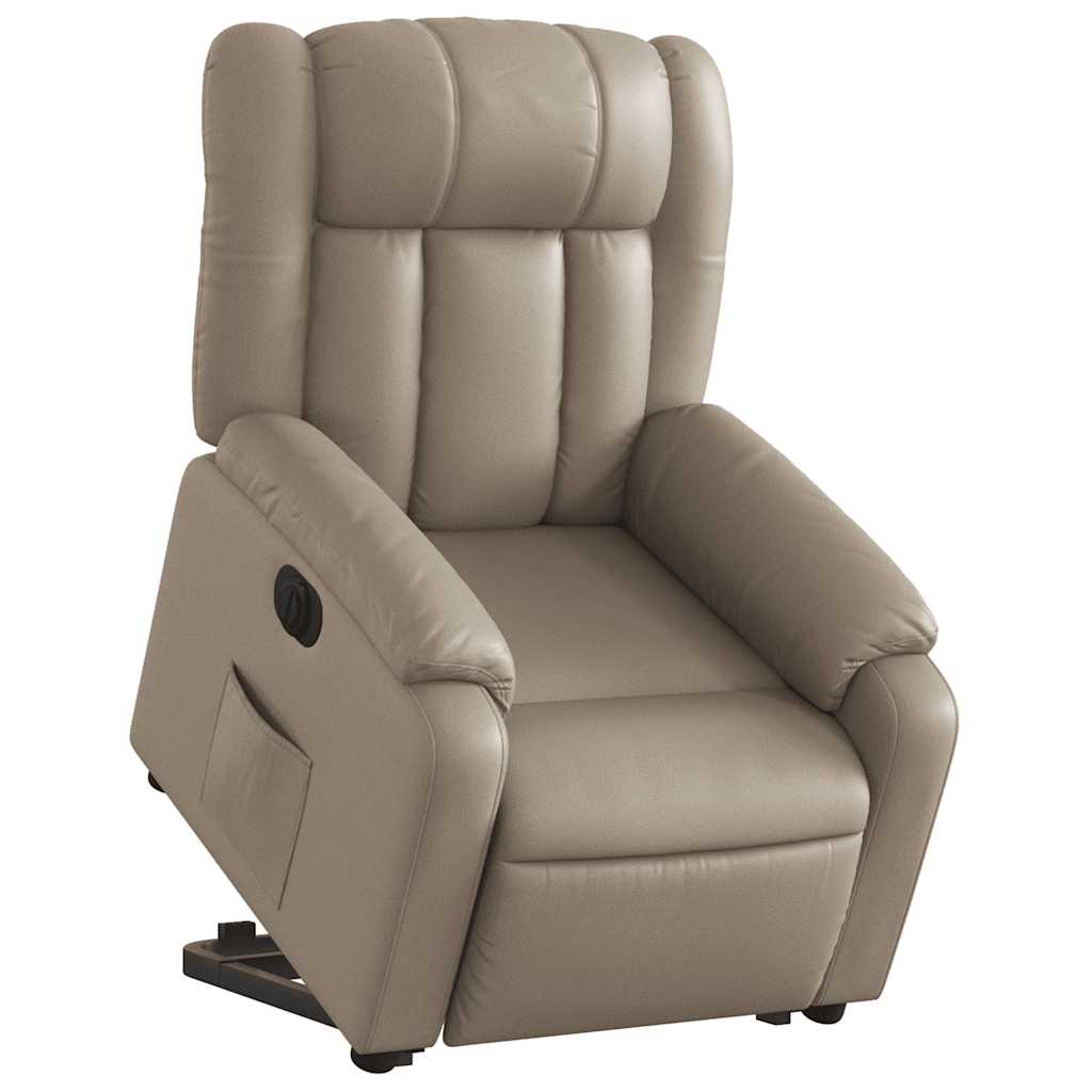 Fauteuil inclinable électrique cappuccino similicuir