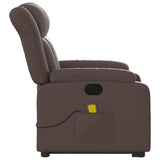 Fauteuil inclinable de massage électrique marron similicuir