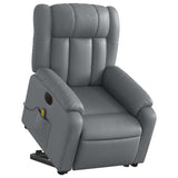 Fauteuil inclinable de massage électrique gris similicuir